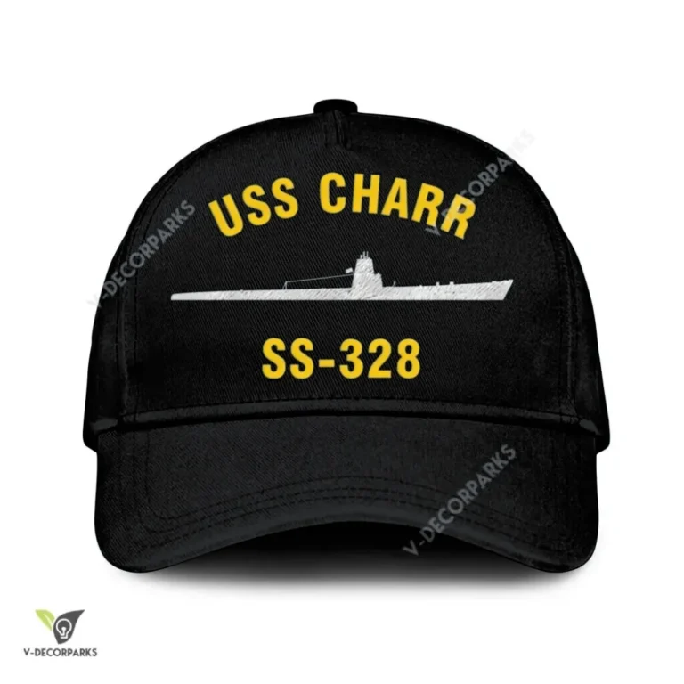 Uss Charr Ss-328 Classic Baseball Cap Gift For Navy Veteran, Custom Print/embroidered Us Navy Ships Classic Cap