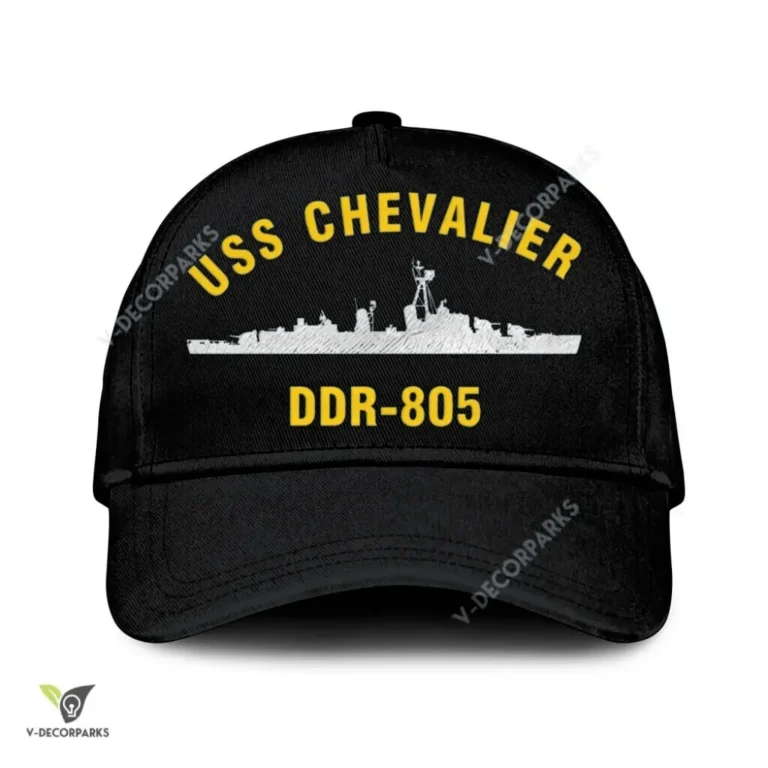 Uss Chevalier Ddr-805 Classic Baseball Cap Gift For Navy Veteran, Custom Print/embroidered Us Navy Ships Classic Cap