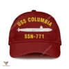 Uss Columbia Ssn 771 Classic Baseball Cap Gift For Navy Veteran, Custom Print/embroidered Us Navy Ships Classic Cap