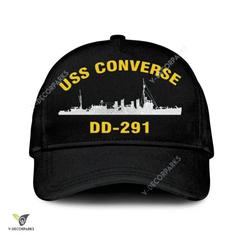 Uss Converse Dd-291 Classic Baseball Cap Gift For Navy Veteran, Custom Print/embroidered Us Navy Ships Classic Cap