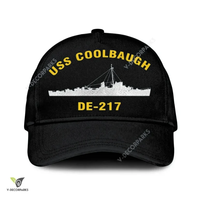 Uss Coolbaugh De-217 Classic Baseball Cap Gift For Navy Veteran, Custom Print/embroidered Us Navy Ships Classic Cap