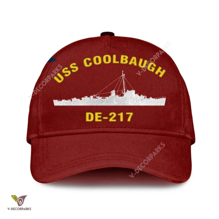 Uss Coolbaugh De-217 Classic Baseball Cap Gift For Navy Veteran, Custom Print/embroidered Us Navy Ships Classic Cap