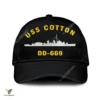 Uss Cotton Dd-669 V2 Classic Baseball Cap Gift For Navy Veteran, Custom Print/embroidered Us Navy Ships Classic Cap
