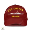 Uss Cotton Dd-669 V2 Classic Baseball Cap Gift For Navy Veteran, Custom Print/embroidered Us Navy Ships Classic Cap