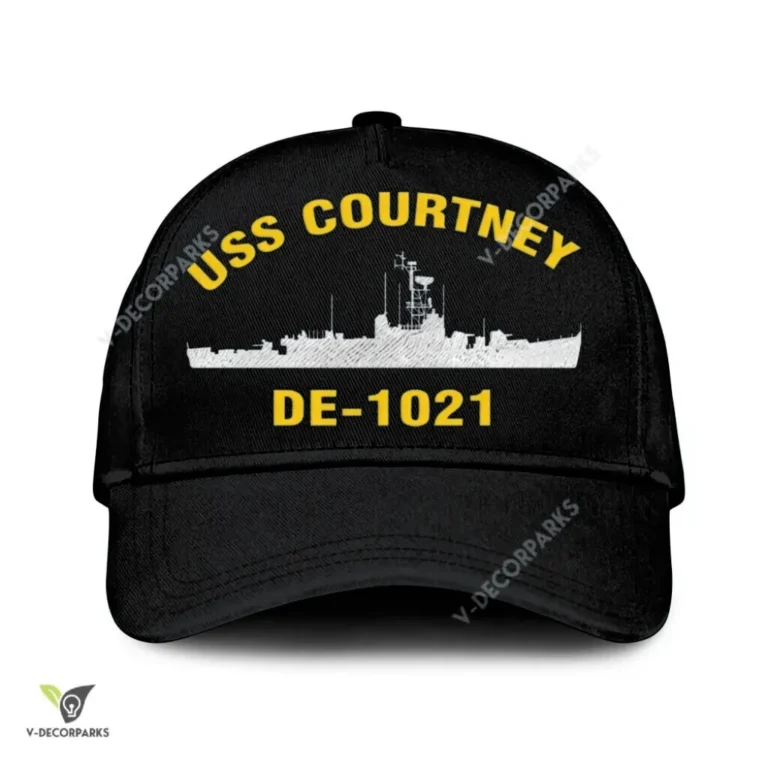 Uss Courtney De-1021 Classic Baseball Cap Gift For Navy Veteran, Custom Print/embroidered Us Navy Ships Classic Cap