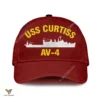 Uss Curtiss Av-4 Classic Baseball Cap Gift For Navy Veteran, Custom Print/embroidered Us Navy Ships Classic Cap