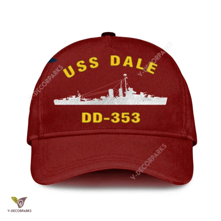 Uss Dale Dd-353 Classic Baseball Cap Gift For Navy Veteran, Custom Print/embroidered Us Navy Ships Classic Cap