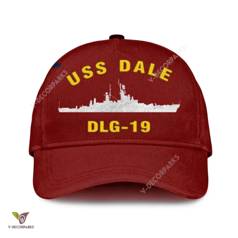 Uss Dale Dlg-19 Classic Baseball Cap Gift For Navy Veteran, Custom Print/embroidered Us Navy Ships Classic Cap