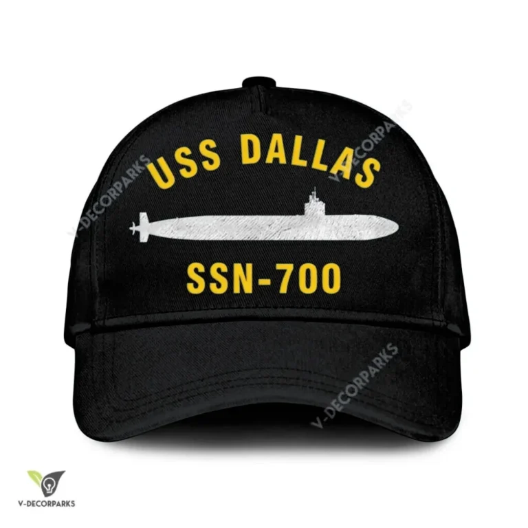 Uss Dallas Ssn-700 Classic Baseball Cap Gift For Navy Veteran, Custom Print/embroidered Us Navy Ships Classic Cap