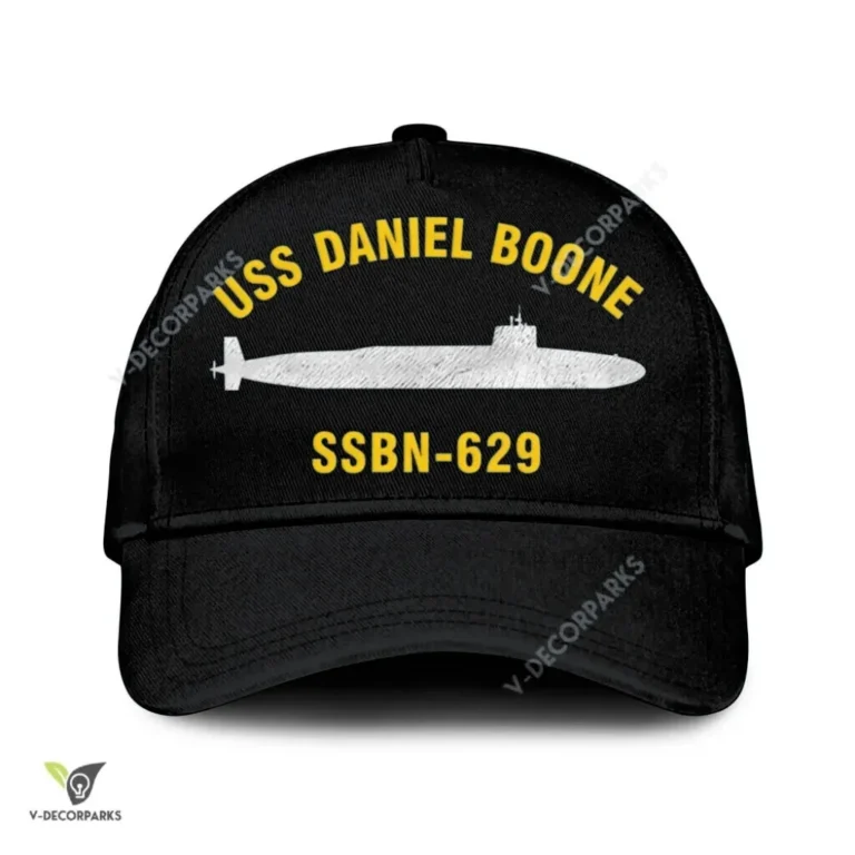 Uss Daniel Boone Ssbn-629 Classic Baseball Cap Gift For Navy Veteran, Custom Print/embroidered Us Navy Ships Classic Cap