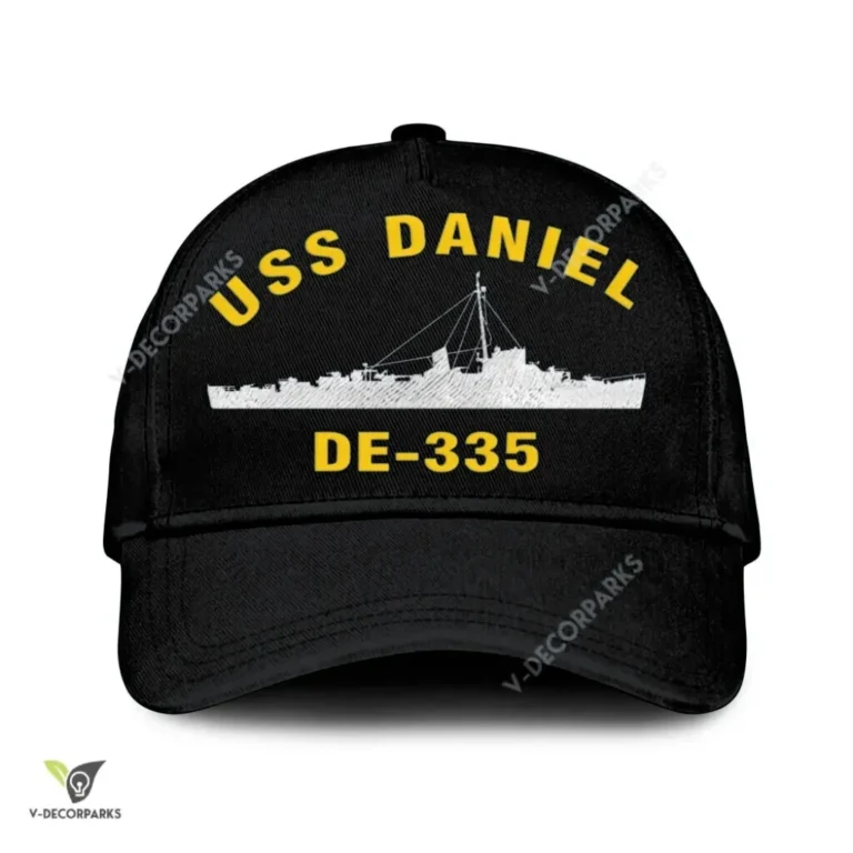 Uss Daniel De-335 Classic Baseball Cap Gift For Navy Veteran, Custom Print/embroidered Us Navy Ships Classic Cap
