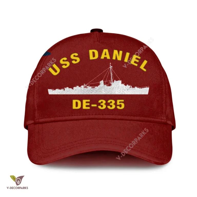 Uss Daniel De-335 Classic Baseball Cap Gift For Navy Veteran, Custom Print/embroidered Us Navy Ships Classic Cap