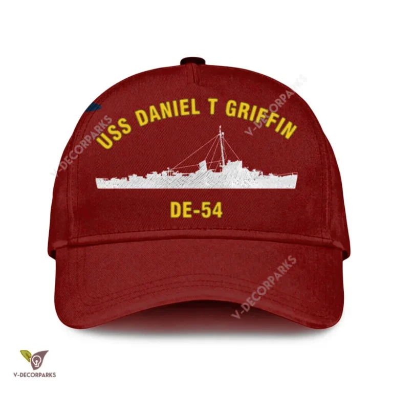 Uss Daniel T Griffin De-54 Classic Baseball Cap Gift For Navy Veteran, Custom Print/embroidered Us Navy Ships Classic Cap