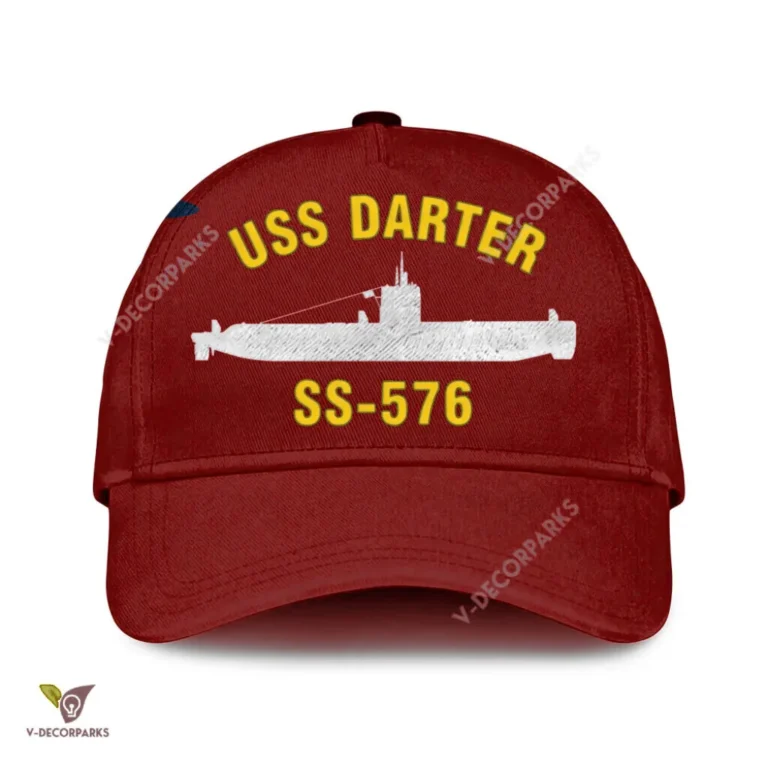 Uss Darter Ss-576 Classic Baseball Cap Gift For Navy Veteran, Custom Print/embroidered Us Navy Ships Classic Cap