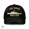 Uss Dash Mso-428 Classic Baseball Cap Gift For Navy Veteran, Custom Print/embroidered Us Navy Ships Classic Cap