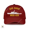 Uss Dash Mso-428 Classic Baseball Cap Gift For Navy Veteran, Custom Print/embroidered Us Navy Ships Classic Cap