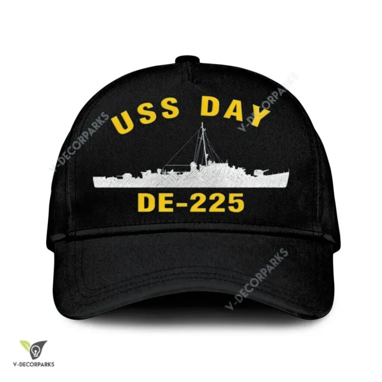 Uss Day De-225 Classic Baseball Cap Gift For Navy Veteran, Custom Print/embroidered Us Navy Ships Classic Cap
