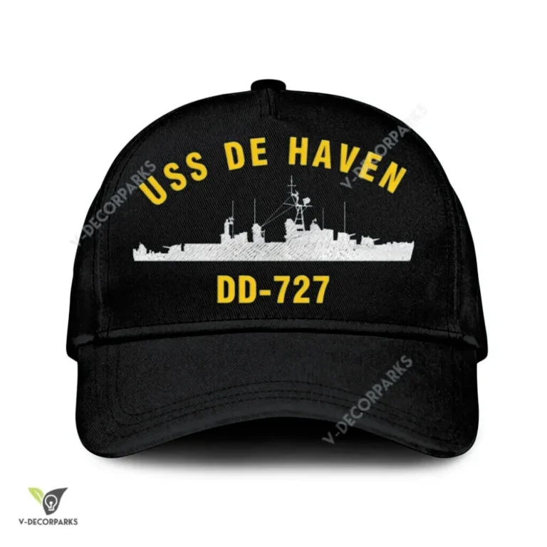 Uss De Haven Dd-727 Classic Baseball Cap Gift For Navy Veteran, Custom Print/embroidered Us Navy Ships Classic Cap
