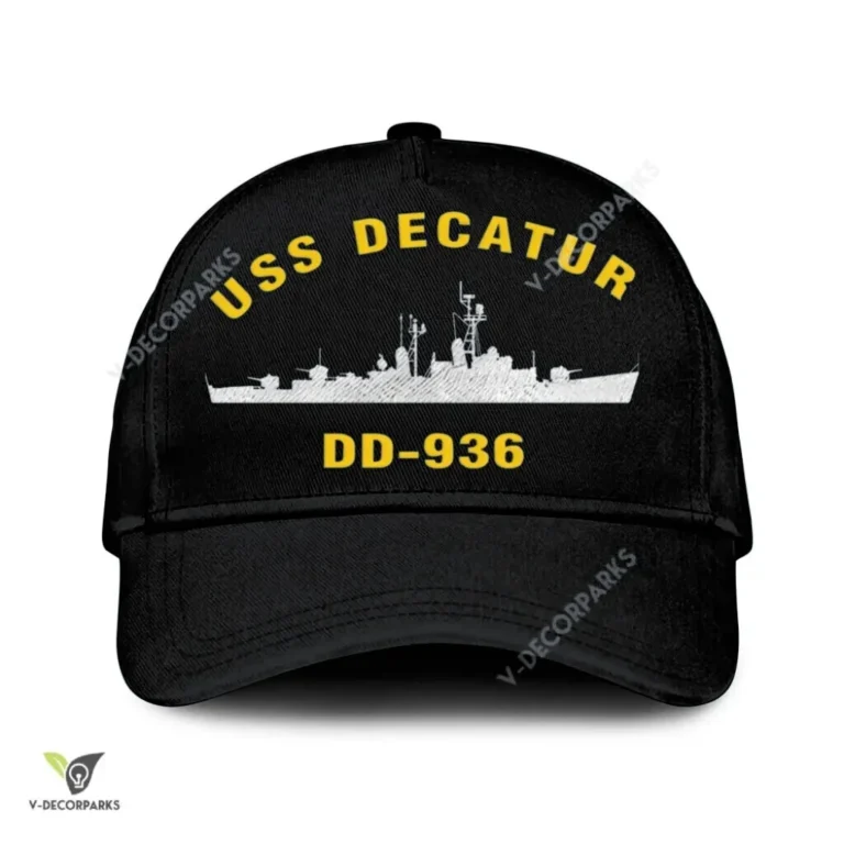 Uss Decatur Dd-936 Classic Baseball Cap Gift For Navy Veteran, Custom Print/embroidered Us Navy Ships Classic Cap