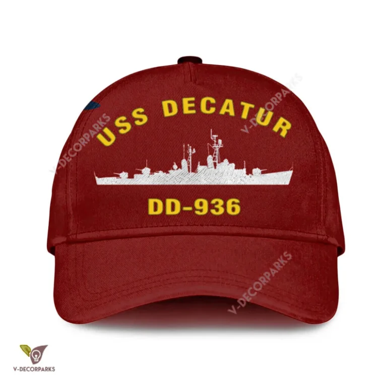 Uss Decatur Dd-936 Classic Baseball Cap Gift For Navy Veteran, Custom Print/embroidered Us Navy Ships Classic Cap