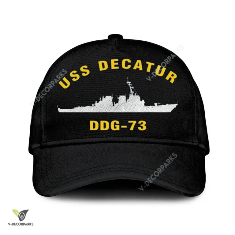 Uss Decatur Ddg-73 Classic Baseball Cap Gift For Navy Veteran, Custom Print/embroidered Us Navy Ships Classic Cap