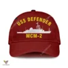 Uss Defender Mcm-2 Classic Baseball Cap Gift For Navy Veteran, Custom Print/embroidered Us Navy Ships Classic Cap