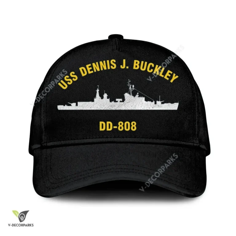Uss Dennis J. Buckley Dd-808 Classic Baseball Cap Gift For Navy Veteran, Custom Print/embroidered Us Navy Ships Classic Cap