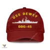 Uss Dewey Ddg-45 Classic Baseball Cap Gift For Navy Veteran, Custom Print/embroidered Us Navy Ships Classic Cap