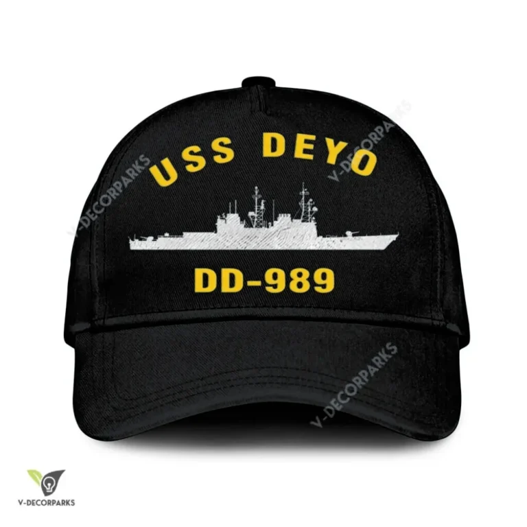 Uss Deyo Dd-989 Classic Baseball Cap Gift For Navy Veteran, Custom Print/embroidered Us Navy Ships Classic Cap