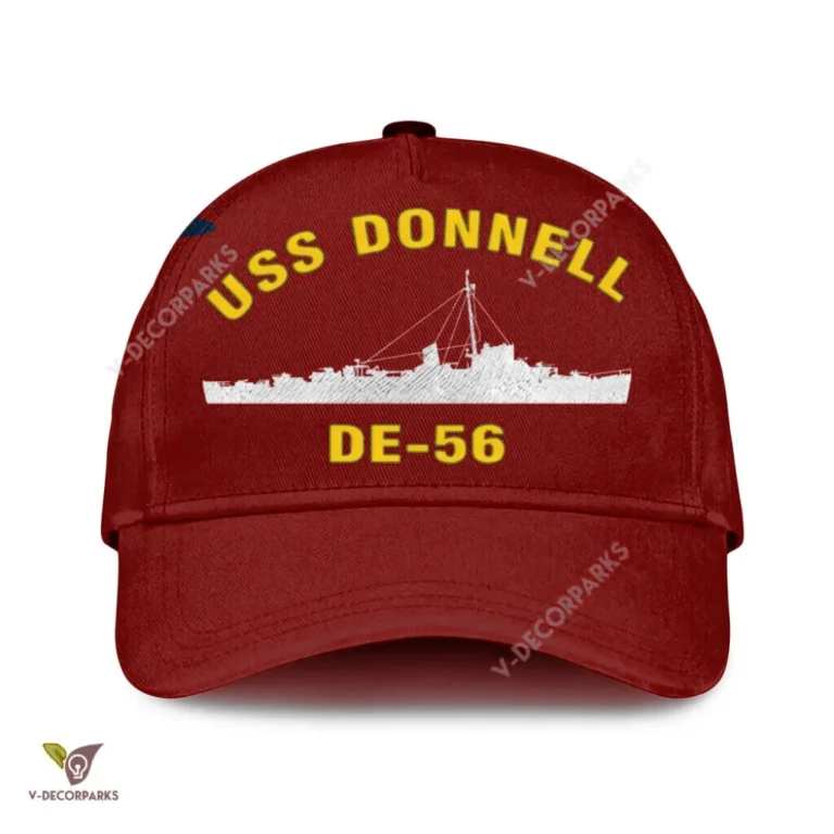 Uss Donnell De-56 Classic Baseball Cap Gift For Navy Veteran, Custom Print/embroidered Us Navy Ships Classic Cap