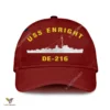 Uss Enright De-216 Classic Baseball Cap Gift For Navy Veteran, Custom Print/embroidered Us Navy Ships Classic Cap