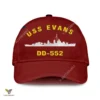 Uss Evans Dd-552 Classic Baseball Cap Gift For Navy Veteran, Custom Print/embroidered Us Navy Ships Classic Cap