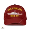 Uss Exultant Mso 441 Classic Baseball Cap Gift For Navy Veteran, Custom Print/embroidered Us Navy Ships Classic Cap