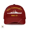 Uss Farragut Ddg-37 Classic Baseball Cap Gift For Navy Veteran, Custom Print/embroidered Us Navy Ships Classic Cap