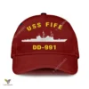 Uss Fife Dd-991 Classic Baseball Cap Gift For Navy Veteran, Custom Print/embroidered Us Navy Ships Classic Cap