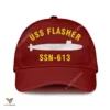 Uss Flasher Ssn-613 Classic Baseball Cap Gift For Navy Veteran, Custom Print/embroidered Us Navy Ships Classic Cap
