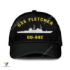 Uss Fletcher Dd-992 Classic Baseball Cap Gift For Navy Veteran, Custom Print/embroidered Us Navy Ships Classic Cap
