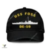 Uss Foss De-59 Classic Baseball Cap Gift For Navy Veteran, Custom Print/embroidered Us Navy Ships Classic Cap