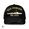 Uss Fowler De-222 Classic Baseball Cap Gift For Navy Veteran, Custom Print/embroidered Us Navy Ships Classic Cap