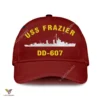 Uss Frazier Dd-607 Classic Baseball Cap Gift For Navy Veteran, Custom Print/embroidered Us Navy Ships Classic Cap
