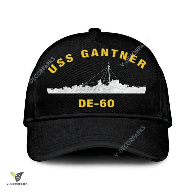 Uss Gantner De-60 Classic Baseball Cap Gift For Navy Veteran, Custom Print/embroidered Us Navy Ships Classic Cap