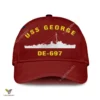 Uss George De-697 Classic Baseball Cap Gift For Navy Veteran, Custom Print/embroidered Us Navy Ships Classic Cap