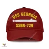 Uss Georgia Ssbn-729 Classic Baseball Cap Gift For Navy Veteran, Custom Print/embroidered Us Navy Ships Classic Cap