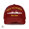 Uss Glennon Dd 840 Classic Baseball Cap Gift For Navy Veteran, Custom Print/embroidered Us Navy Ships Classic Cap