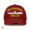 Uss Grayback Lpss-574 Classic Baseball Cap Gift For Navy Veteran, Custom Print/embroidered Us Navy Ships Classic Cap