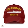 Uss Grayback Ssg-574 Classic Baseball Cap Gift For Navy Veteran, Custom Print/embroidered Us Navy Ships Classic Cap