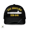 Uss Grayling Ssn-646 Classic Baseball Cap Gift For Navy Veteran, Custom Print/embroidered Us Navy Ships Classic Cap