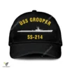 Uss Grouper Ss-214 Classic Baseball Cap Gift For Navy Veteran, Custom Print/embroidered Us Navy Ships Classic Cap