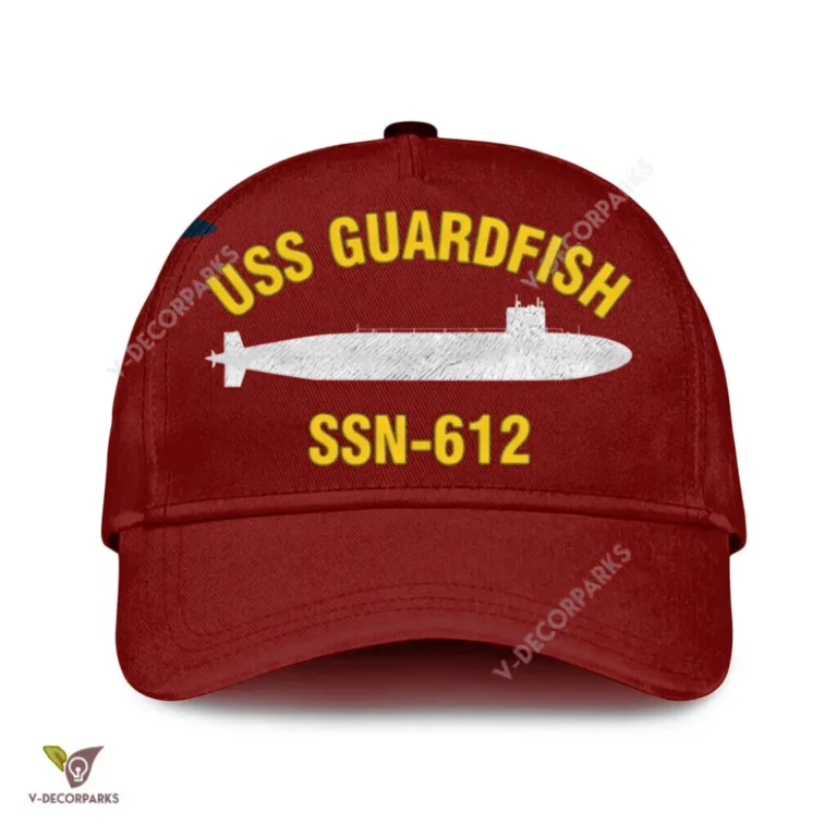Uss Guardfish Ssn-612 Classic Baseball Cap Gift For Navy Veteran, Custom Print/embroidered Us Navy Ships Classic Cap
