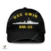 Uss Gwin Dm-33 Classic Baseball Cap Gift For Navy Veteran, Custom Print/embroidered Us Navy Ships Classic Cap